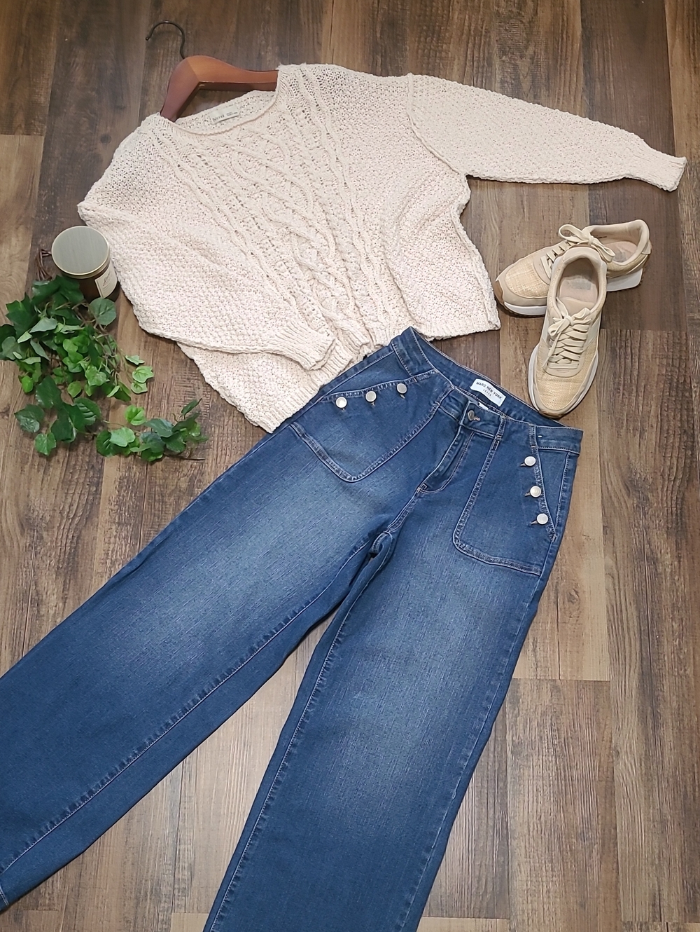 Very Soft Drop Shoulder Cream Sweater